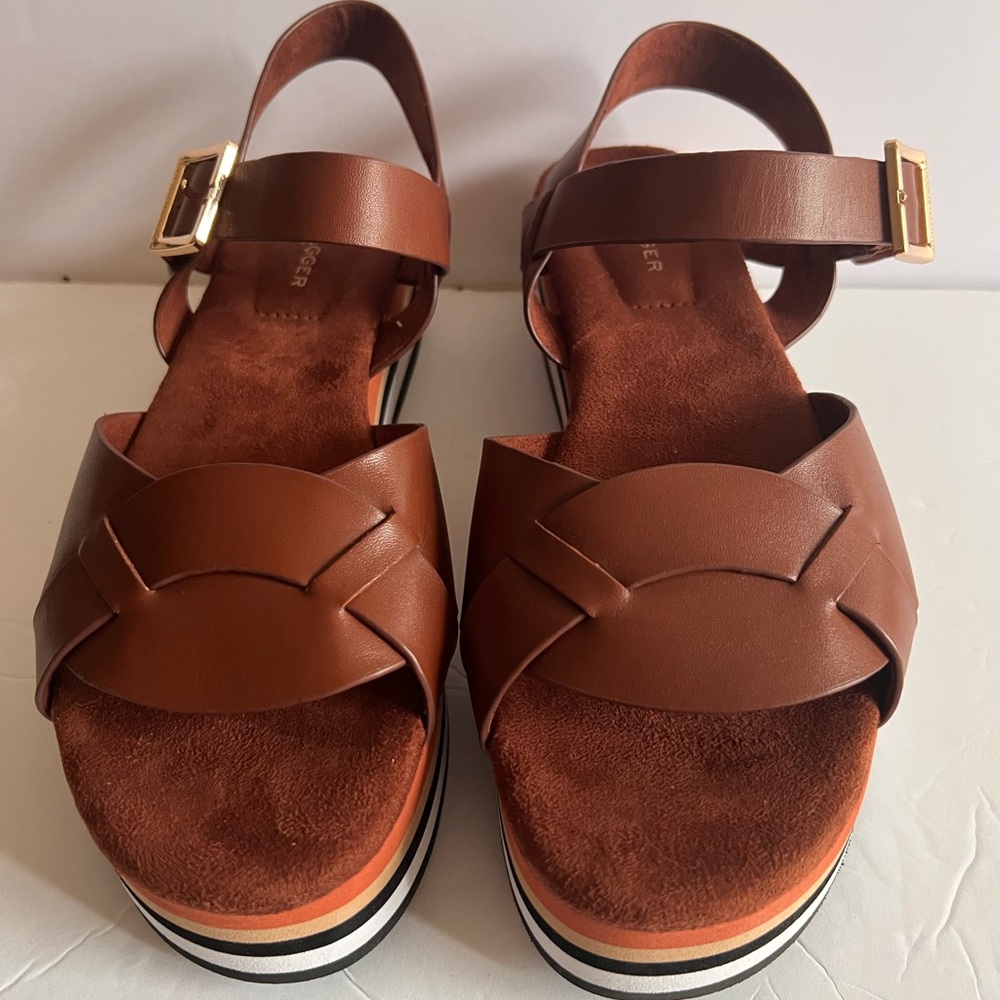 Kelsi Dagger Tan Leather Sandals